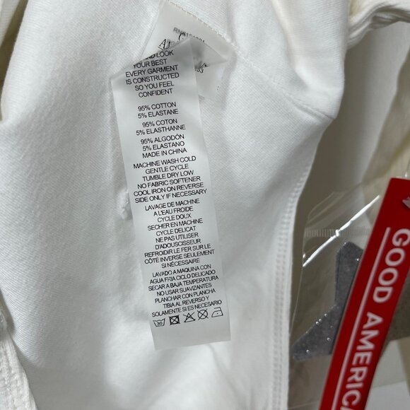 Good American Long Sleeve Button Up Bodysuit Size 5 - Picture 7 of 8